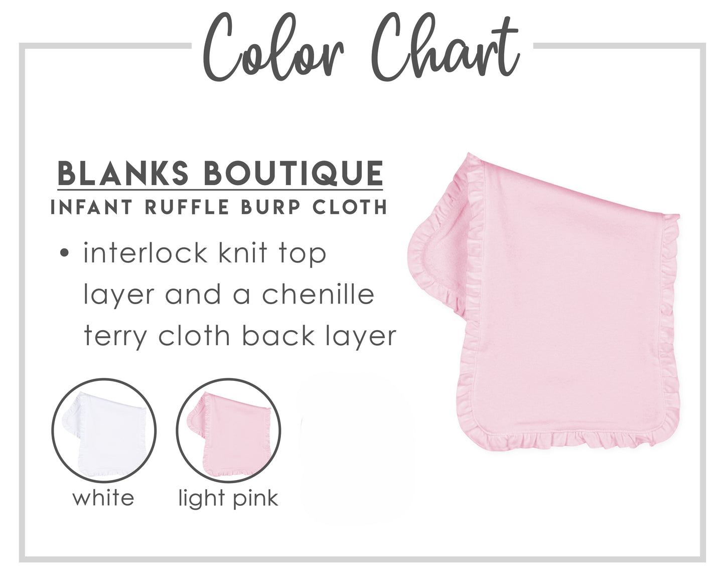 Girl Golf Themed Ruffle Baby Bib & Burp Cloth Set
