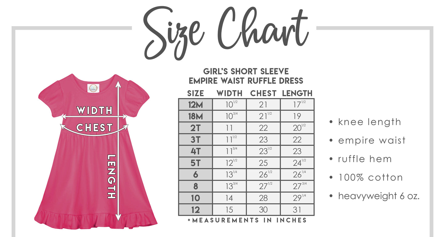 Girl Personalized Patriotic SS Ruffle Dress