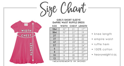 Girl Personalized Patriotic SS Ruffle Dress