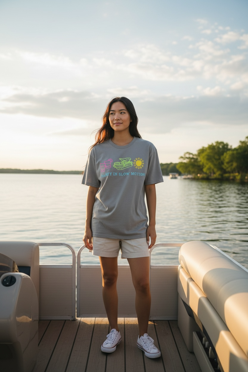 Women's "Party in Slow Motion” Pontoon Tee