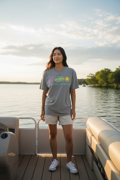 Women's "Party in Slow Motion” Pontoon Tee