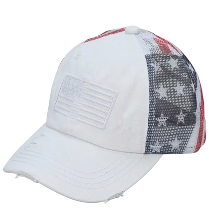 Women’s C.C American Flag Mesh Back Cap