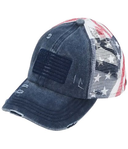 Women’s C.C American Flag Mesh Back Cap