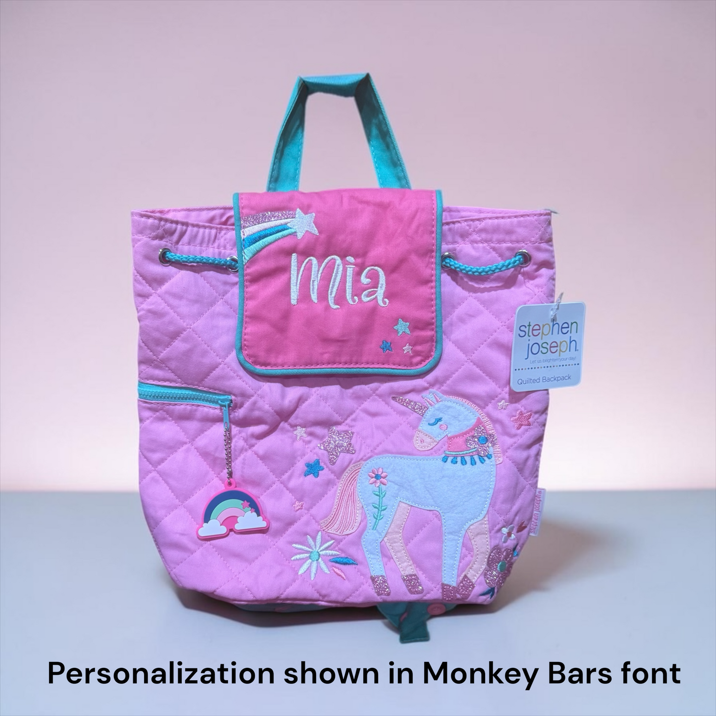Stephen Joseph PINK UNICORN Quilted Backpack