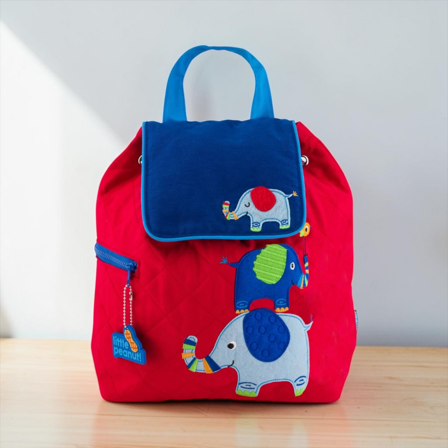 Stephen Joseph RED ELEPHANT TRIO Quilted Backpack